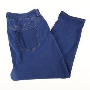 Morgan & Walker Womens Plus 18 Stretch Blue Jeans Dark Wash